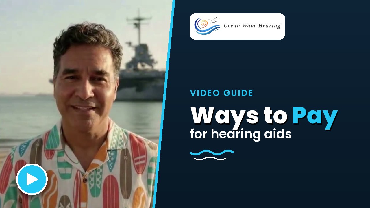 Ruben C. Cavazos, Jr. on the waterfront in an Ocean Wave Hearing video guide on the ways to pay for hearing aids